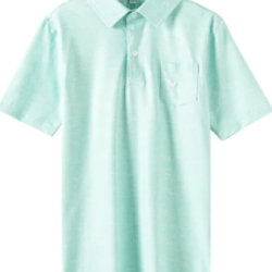 Youth - Light Green Pocket Performance Polo