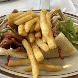 BLT Club Sandwich & Fries