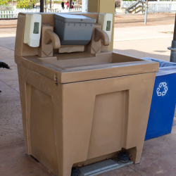 Stand-Alone Hand Washing & Sanitizing Stations