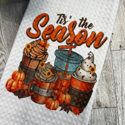 Tis the Season Fall Drinks Towel