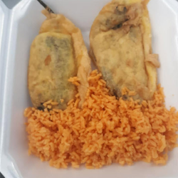 Chiles Rellenos and Rice