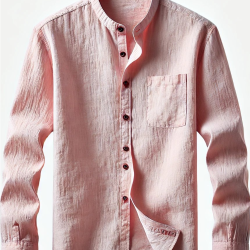 Pastel Pink Linen Shirt