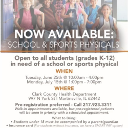 School and Sports Physicals