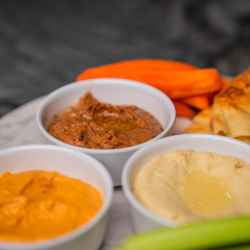 Hummus Trio with Veggie Crudité