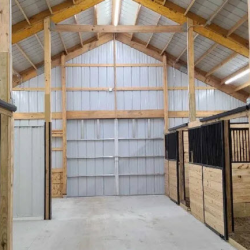 Horse Barn Lighting installed