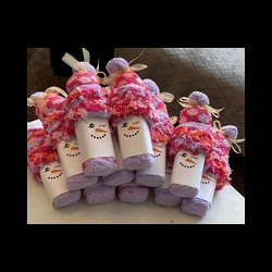 Mint Bliss foot lotion & fuzzy socks wrapped cute