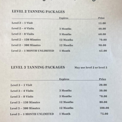 Tanning Packages