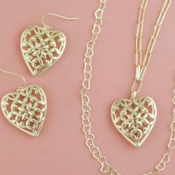 Adorned Heart Pendant Necklace