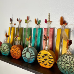 Original Wood and Resin Wall Hangings
