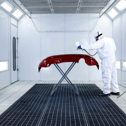 One Downdraft Heated Spray Booth