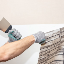 Wall finish installation or replacement