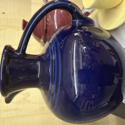 Elegant Blue Ceramic Pitcher