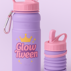 Glow Tween Go Bottle — Collapsible Sport Water Bottle