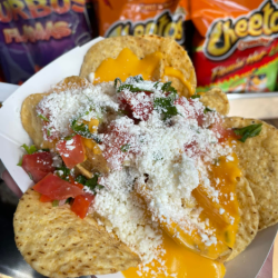 Nachos with an Agua Fresca