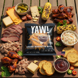 Bold Barbeque Baked Baguette Bites