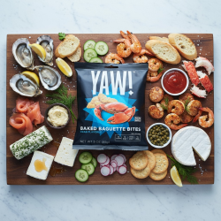 Crab Flavored Baked Baguette Bites