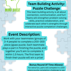Team Building with Speed Puzzling