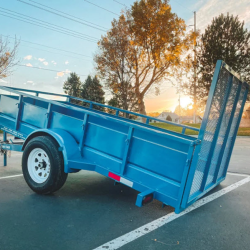 5x10 Blue Utility Tilt Bed