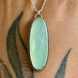 Aqua Chalcedony Pendant