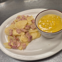 Scalloped Potatoes w/ Ham & Cream Corn