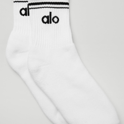 Unisex Half-Crew Throwback Sock - White/Black