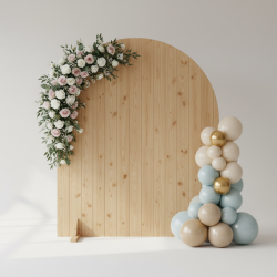 Wooden Arch Backdrop Rental