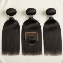 Straight Virgin Peruvian Hair + Closure