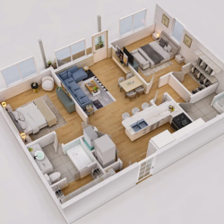 Two-Bedroom Apartments