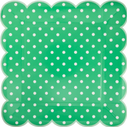 Polka Dot Scallop Square Plate