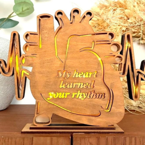 Layered Wood Heart Decor