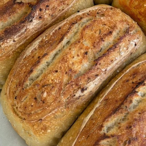 Roasted Garlic & Rosemary Sourdough Loaf