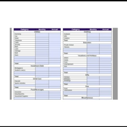 Client Budget Worksheet