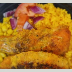 Costa Rican Chicken n Rice Plate