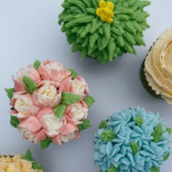 Floral Vanilla Cupcakes Dozen