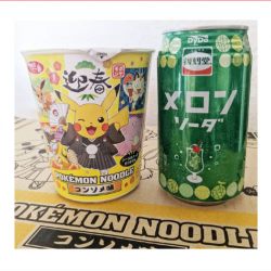 Pokemon Noodle and Melon Soda