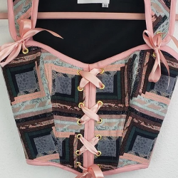 Quilt Jacquard Stays Style Corset