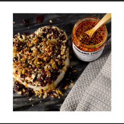 Cranberry Salsa Macha & Gourmet Vegan Cheese Cashew Brie