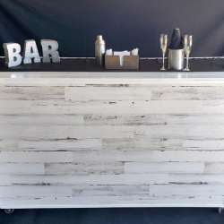 White Wash Wood Bar