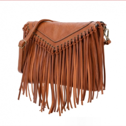 The Dallas Fringe crossbody - Cognac