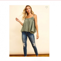 Tassel Please Tank - Olive