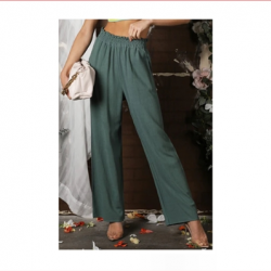 Chic High Waisted Wide Leg Linen Pant (Sage Green)