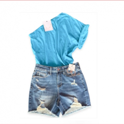 Hi-Rise Destroyed Cutoff Shorts