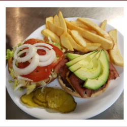 Avocado Bacon Cheeseburger