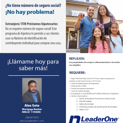 Mortgage Financing For Documented ITIN Borrowers 