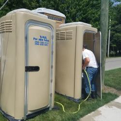 Portable Toilet with Flush and Sink