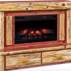 Fireplace w/Mantle & Drawers
