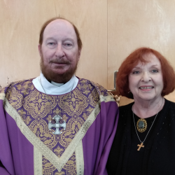 Father Clarence Novess and Judith