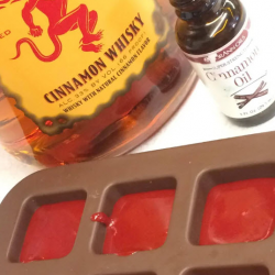 Dark Chocolate Dipped Cinnamon Whiskey Caramels