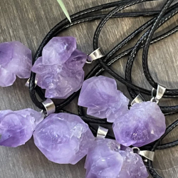 Flower Amethyst Pendant Necklace