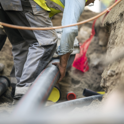 Install Underground Pipe and Wire